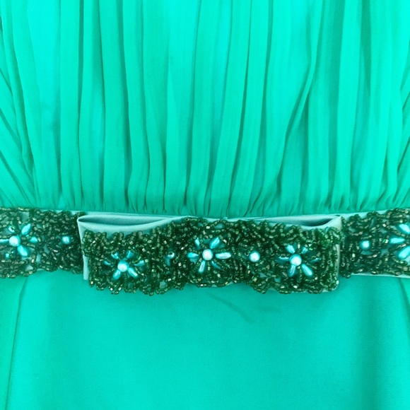 Vintage Green 60’s Formal Gown Prom Dress Elegant - Picture 11 of 13